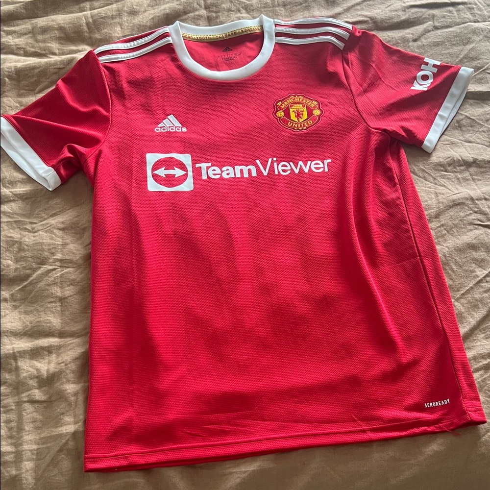 Adidas Red Manchester Soccer Jersey